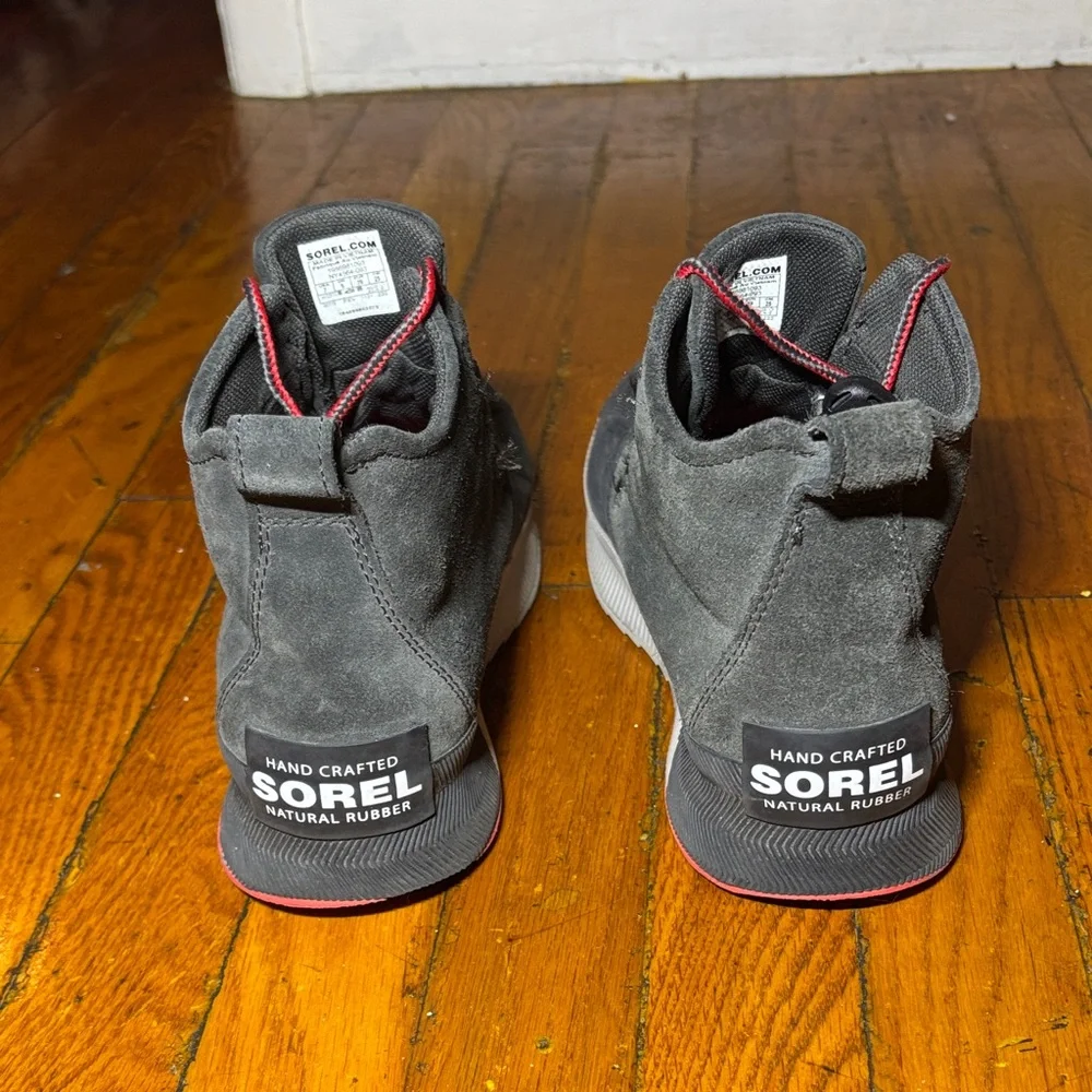 Sorel Kids Boots - Dark Gray with Red Accents